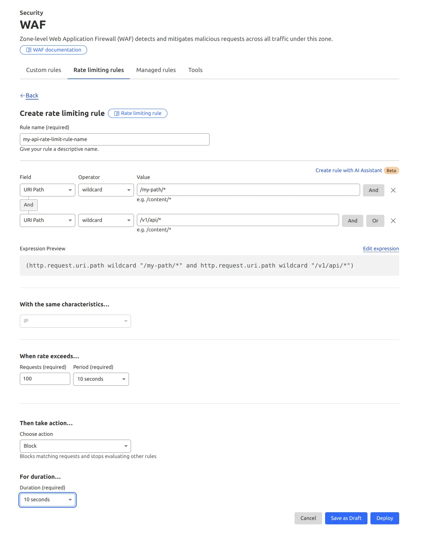 Step 3: Configure Rate Limiting